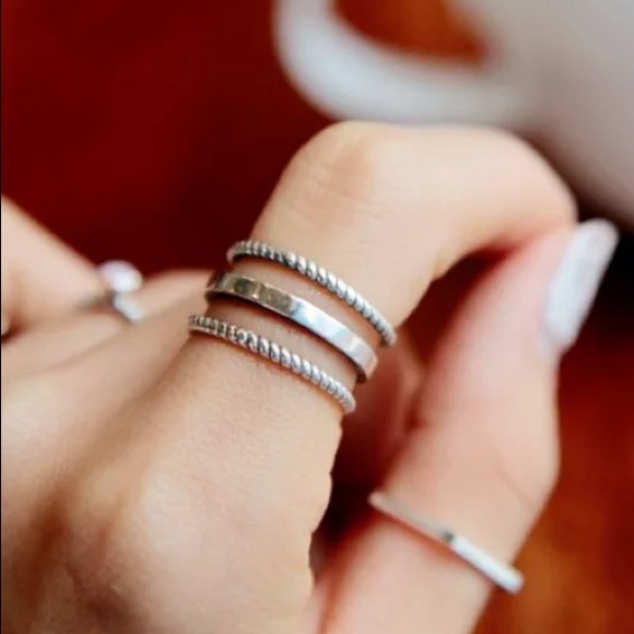 🤍Insta ring three layers ring sterling silver ring - Picture 2 of 5